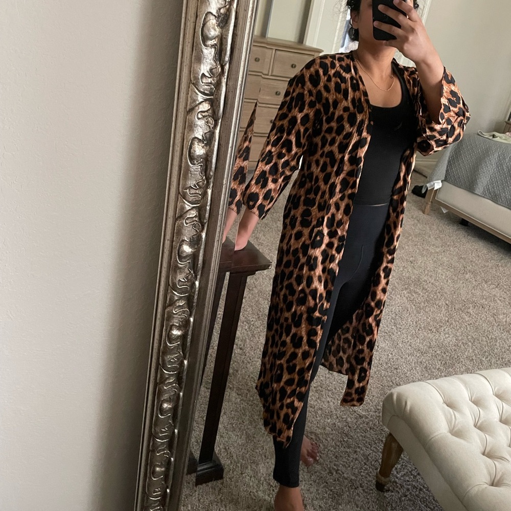 Cheetah print kimono